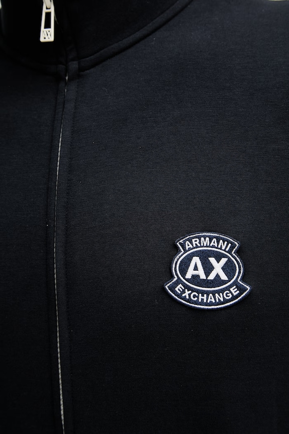 Armani Exchange mikina na zips pánska s bavlnou XM002367.AF13047 tmavomodrá