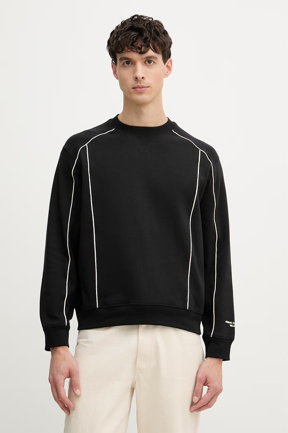 Armani Exchange bluza męska bawełniana czarny XM002373.AF10365