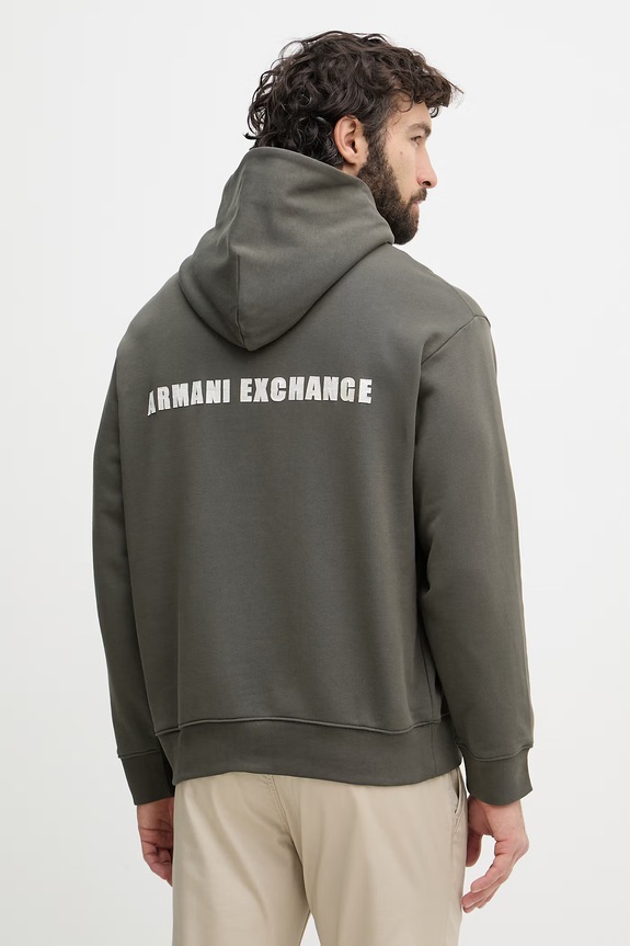 Îmbrăcăminte Armani Exchange hanorac cu glugă pentru bărbați, din bumbac XM002388.AF20169 verde