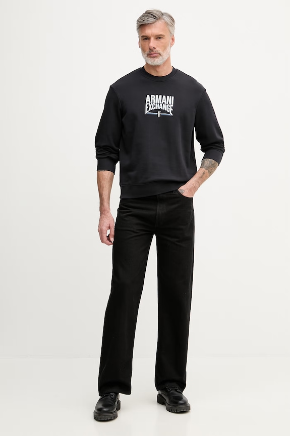Armani Exchange bluza męska z bawełną XM002446.AF22124 czarny SS26