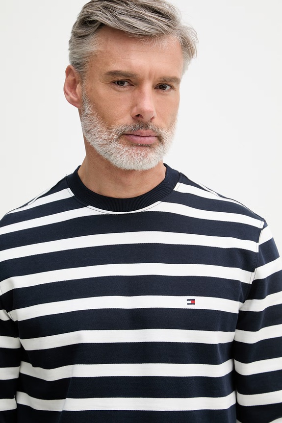 Tommy Hilfiger mikina pánska bavlnená tmavomodrá MW0MW41352