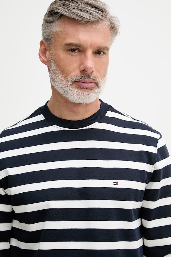Tommy Hilfiger mikina pánska bavlnená tmavomodrá MW0MW41352