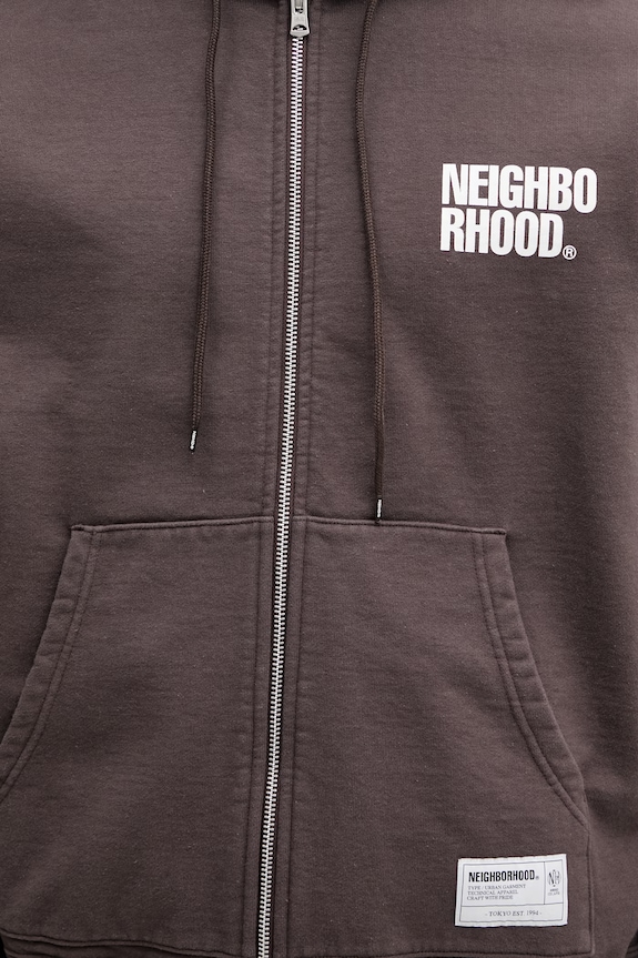 NEIGHBORHOOD cotton sweatshirt CLASSIC SWEAT ZIP HOODIE LS brown 252UWNH.CSM03