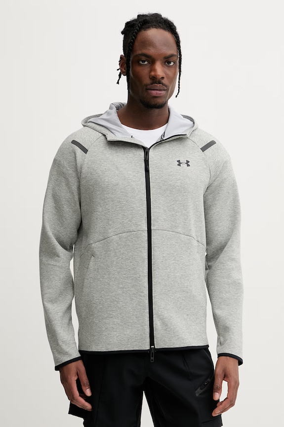 Under Armour μπλούζα με κουμπιά Ανδρική Unstoppable Flc γκρί 1389352