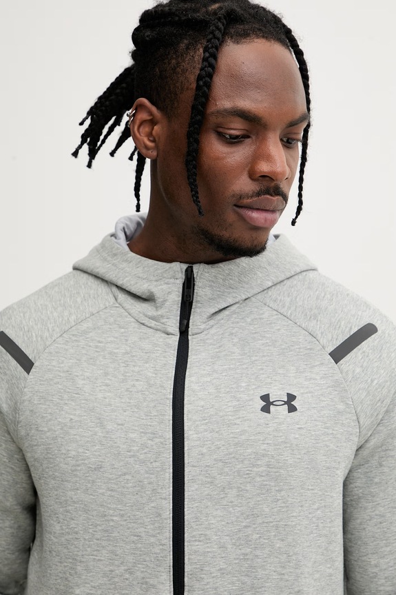 Under Armour μπλούζα με κουμπιά Ανδρική Unstoppable Flc γκρί 1389352