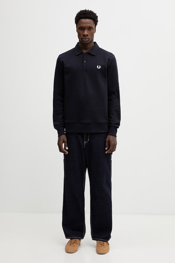 Pánská mikina s kapucí Fred Perry M2427 námořnická modř