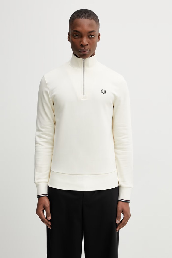 Fred Perry hanorac de bumbac uni bej M3574.84A