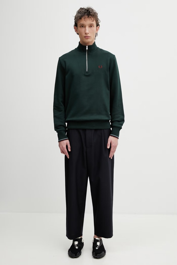 Fred Perry hanorac bărbătesc din bumbac M3574.85A verde