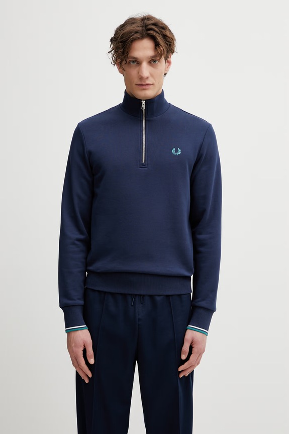 Fred Perry hanorac din bumbac pentru bărbați bleumarin M3574.86A