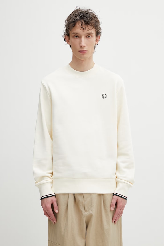 Fred Perry bluza bawełniana męska beżowy M7535.84A