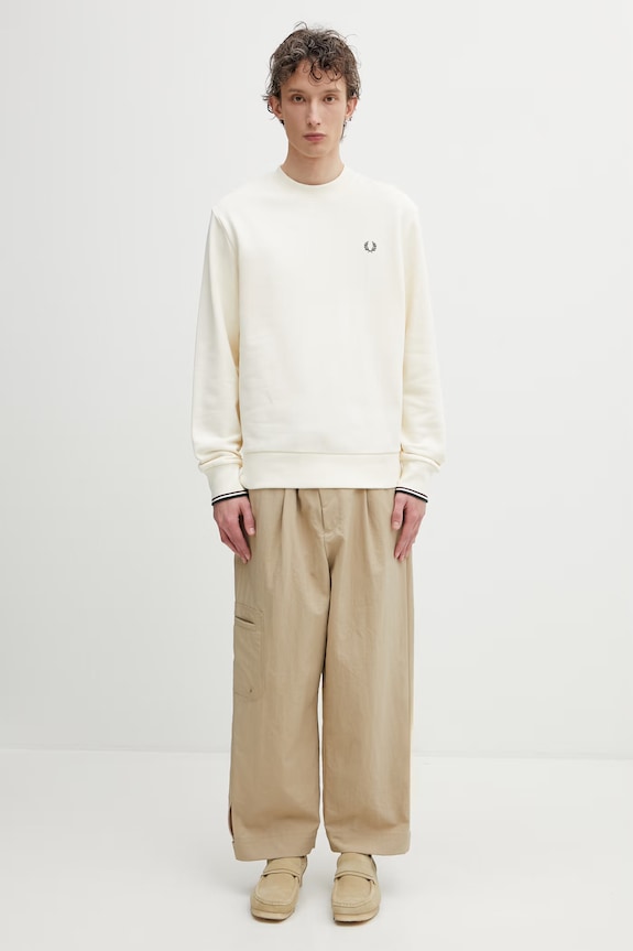 Fred Perry bluza bawełniana męska M7535.84A beżowy
