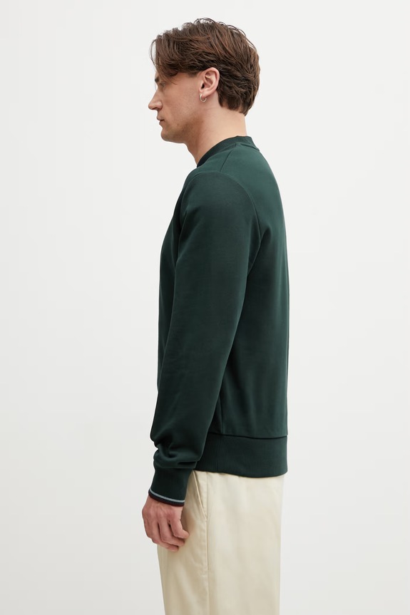 Fred Perry суичър от памук мъжки M7535.85A зелен SS26