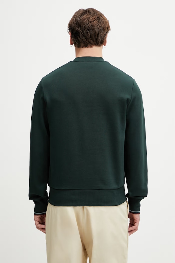 Дрехи Fred Perry суичър от памук мъжки M7535.85A зелен