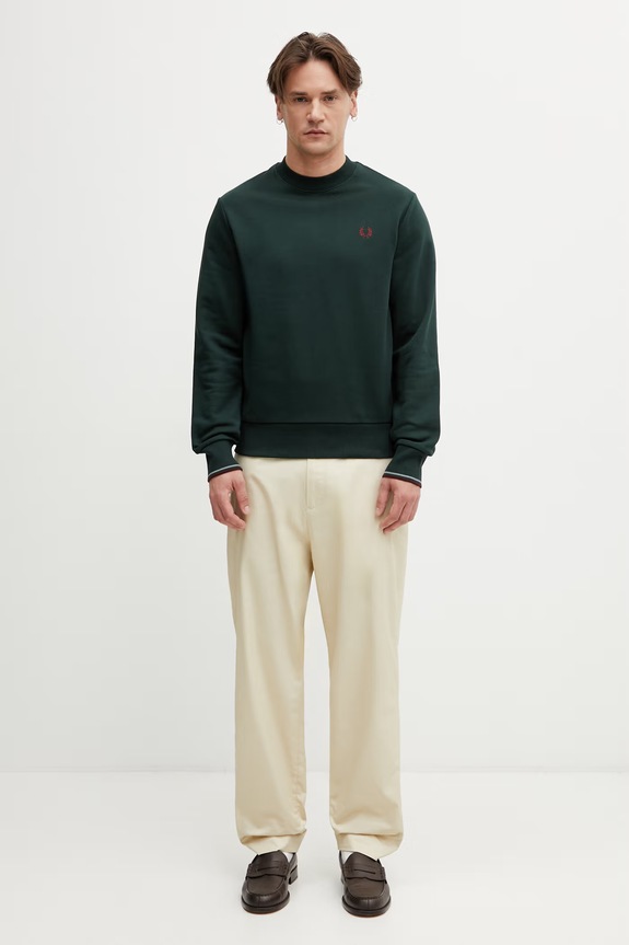 Fred Perry суичър от памук мъжки M7535.85A зелен