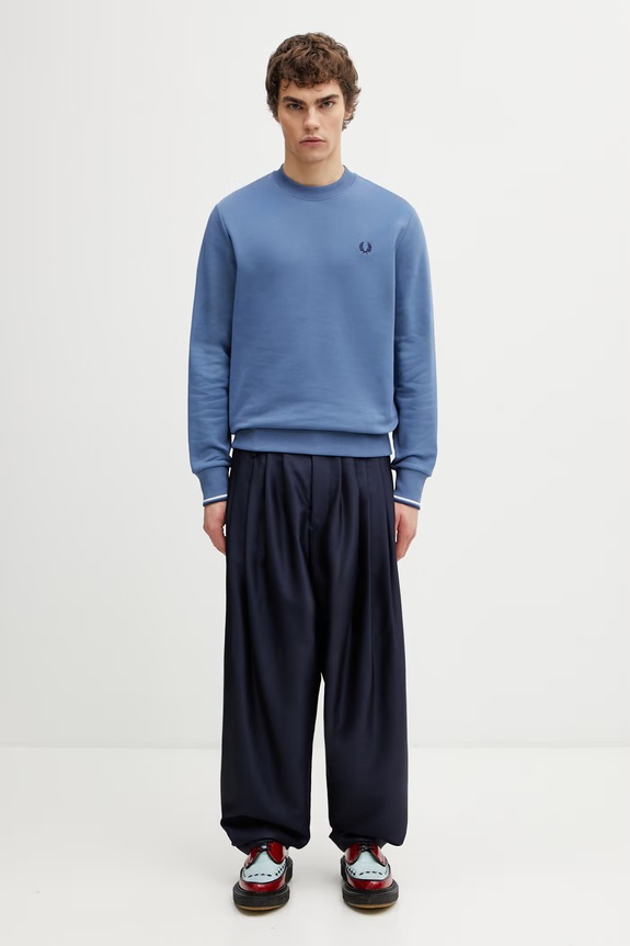 Fred Perry суичър от памук мъжки M7535.89A син