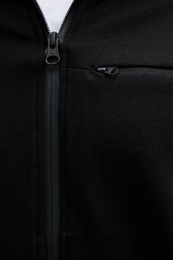 Blauer bluza rozpinana z kapturem męska z bawełną SHAW BLUF02034 czarny