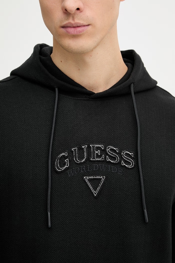 Guess mikina pánska bavlnená M6GQ04.K3009 čierna
