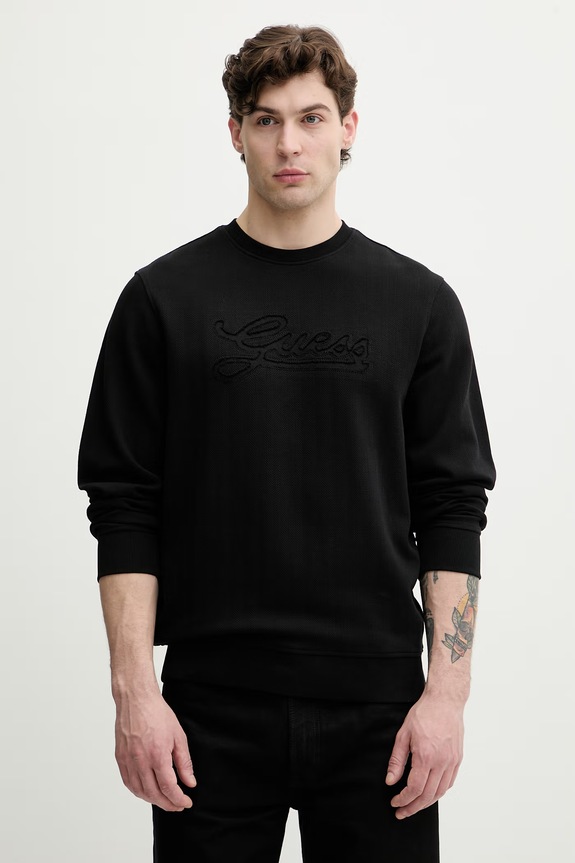 Guess dukserica muška pamukna crna M6GQ12.K3014