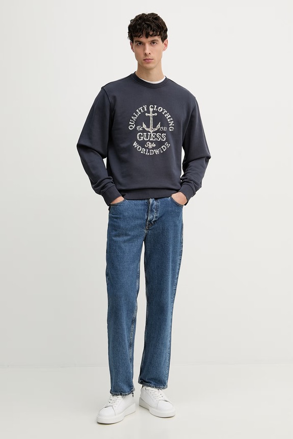 Guess hanorac bărbătesc de bumbac M6GQ23.K3464 bleumarin SS26