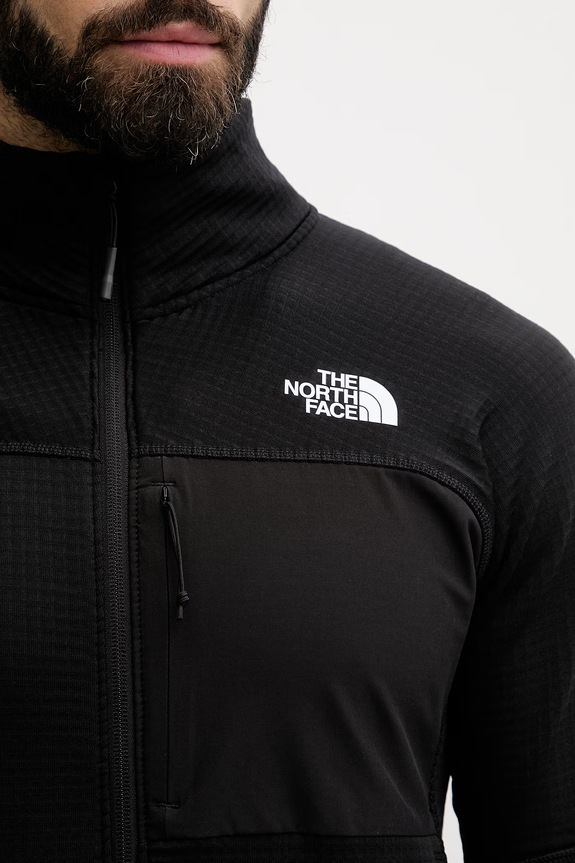 The North Face μπλούζα με κουμπιά Ανδρική Powergrid stormgap NF0A8G2XJK31 μαύρο