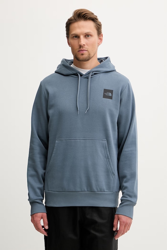 The North Face pulover s kapuco moški z bombažem Evolution modra NF0A8G9E0U31