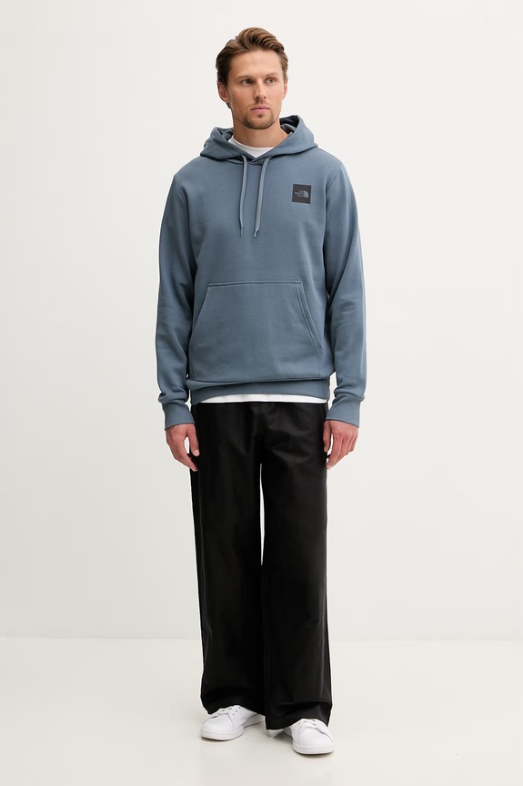 The North Face pulover s kapuco moški z bombažem Evolution NF0A8G9E0U31 modra SS26