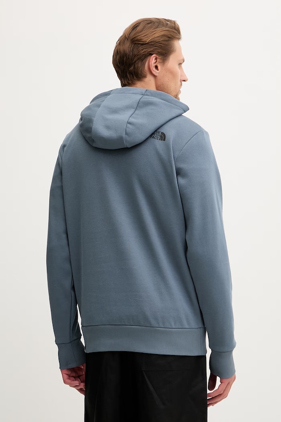 Oblačila The North Face pulover s kapuco moški z bombažem Evolution NF0A8G9E0U31 modra