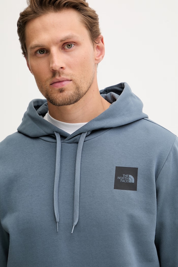 The North Face pulover s kapuco moški z bombažem Evolution modra NF0A8G9E0U31