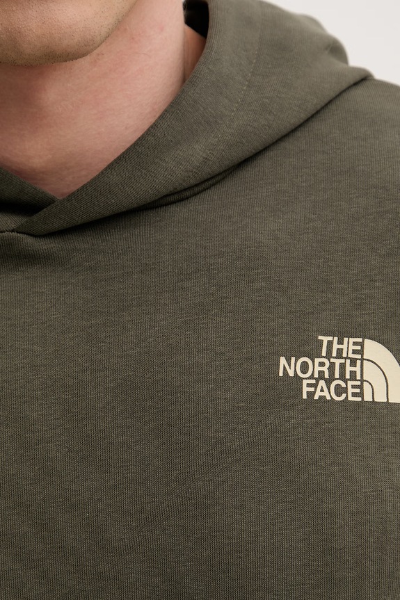 The North Face Μπλούζα με κουκούλα ανδρική με βαμβάκι MONTE NF0A8GA821L1 πράσινο