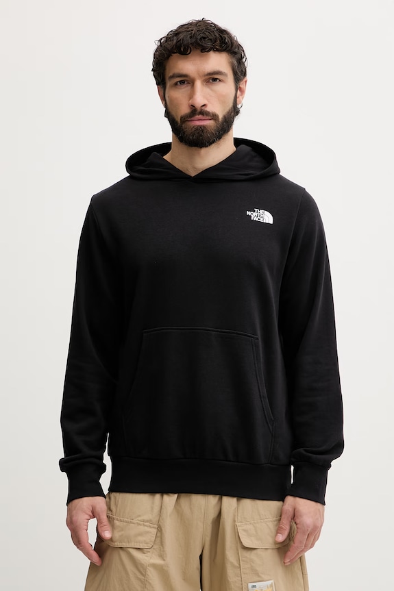 Abbigliamento The North Face felpa con cappuccio da uomo con cotone MONTE NF0A8GA8JK31 nero