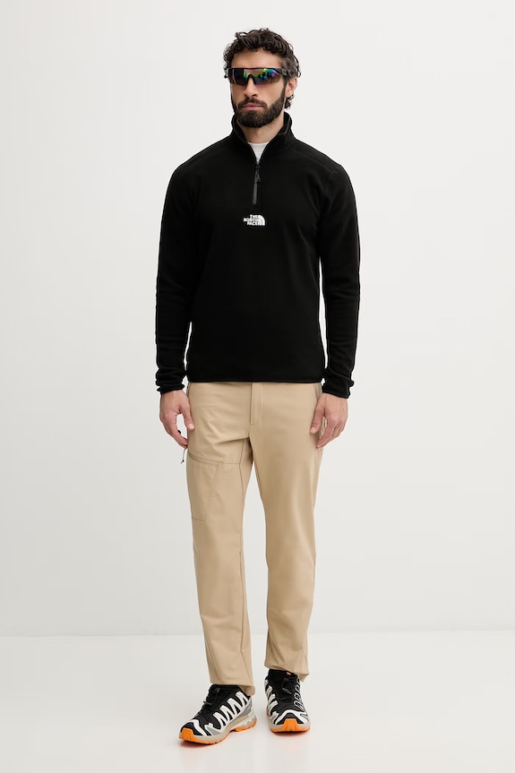 The North Face μπλούζα ανδρική φλις EMBROIDERED LOGO NF0A8HRWJK31 μαύρο SS26