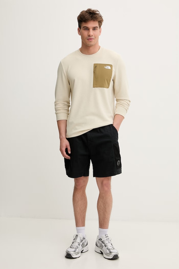 The North Face longsleeve męski KECHA NF0A8CS9DOM1 beżowy SS26