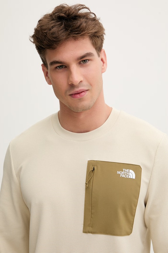 The North Face longsleeve męski KECHA beżowy NF0A8CS9DOM1
