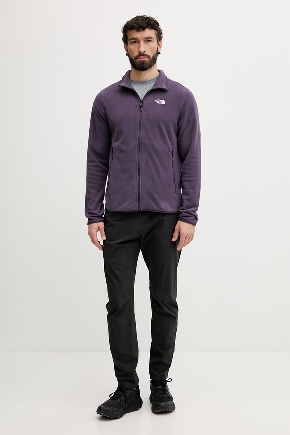 The North Face bluză sport pentru bărbați, din polar NF0A8D0RG5O1 violet SS26