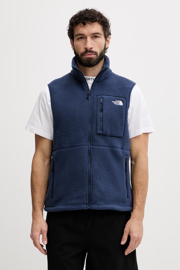 The North Face bluza bez rękawów męska polarowa YUMIORI granatowy NF0A8B658K21