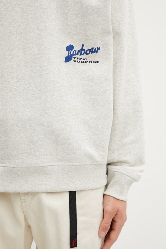 Barbour MOL0740BE54 μπλούζα lounge βαμβακερή Γυναικεία μπεζ MOL0740BE54