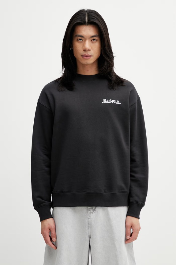 Barbour MOL0746BK31 mikina bavlněná pánská černá MOL0746BK31