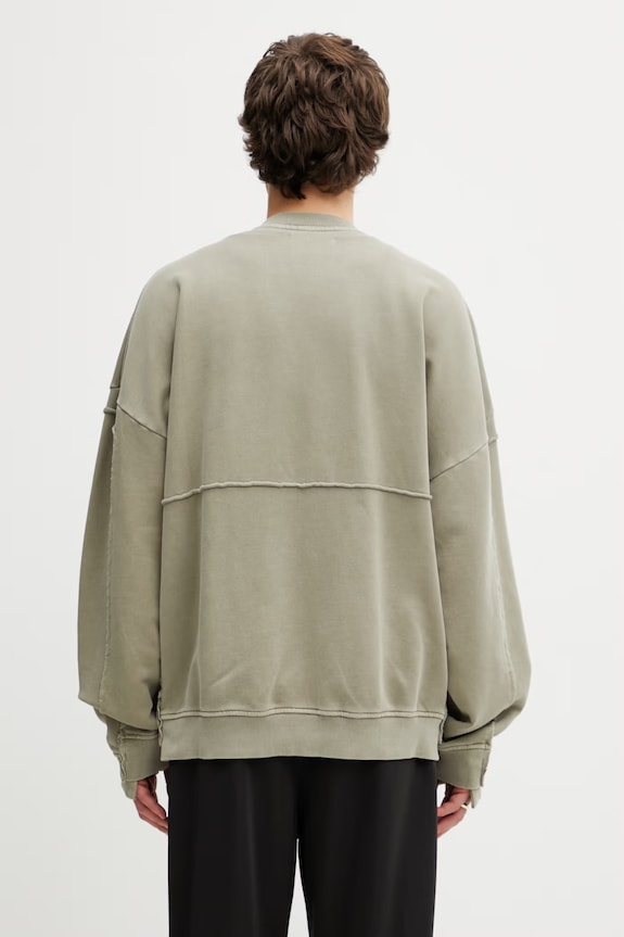 Clothing Martine Rose Men's cotton zip-up sweatshirt 642JS02421 beige