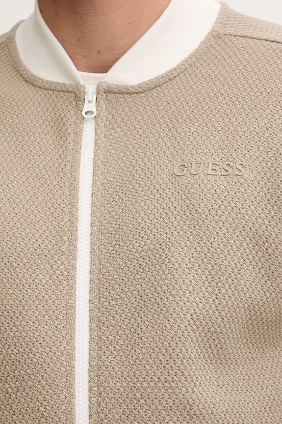 Guess bluza rozpinana męska bawełniana Z6GQ31.K3503 beżowy