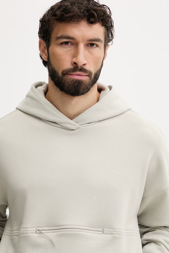 adidas Performance športová mikina pánska bavlnená adidas x Koumori béžová KB8422