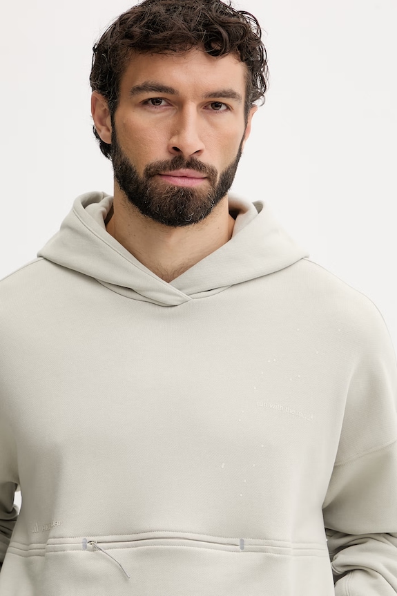 adidas Performance športová mikina pánska bavlnená adidas x Koumori béžová KB8422