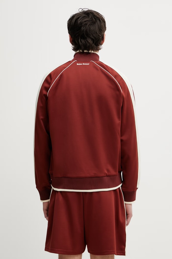 Дрехи Wales Bonner Motion Track суичър с цип от памук мъжки MS26JE06.JE10.301 оранжев