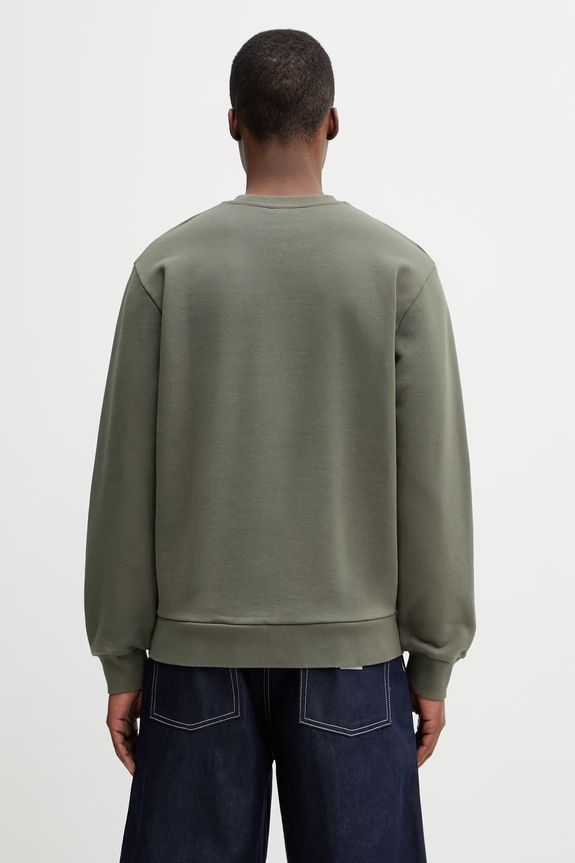 Odzież Carhartt WIP Script Embroidery Sweat bluza bawełniana damska I034496.3LUXX zielony