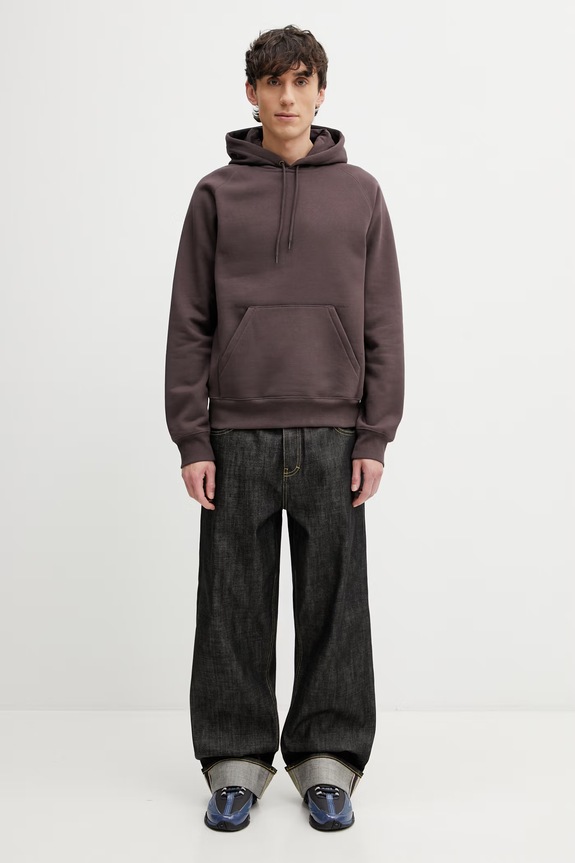 Carhartt WIP Hooded Chase Sweat bluza z kapturem męska I033661.3LNXX brązowy