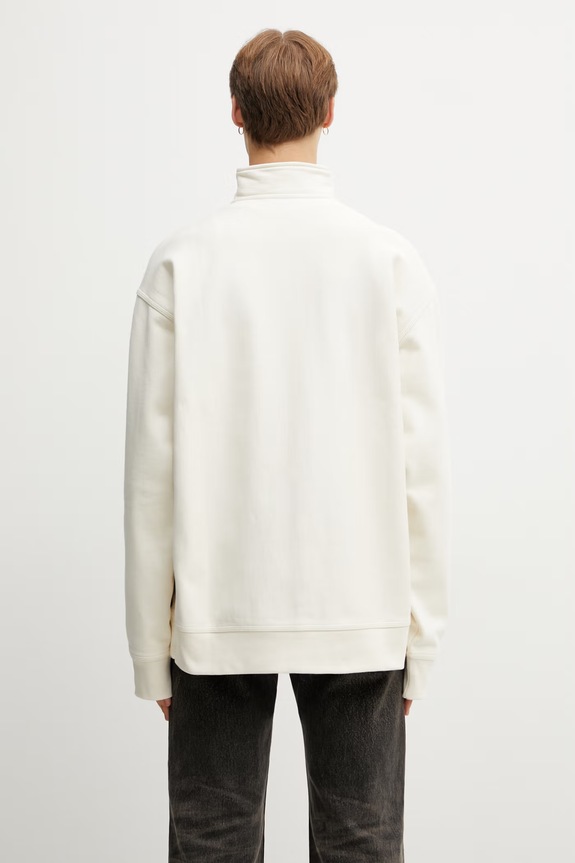 Odzież Carhartt WIP Half Zip American Script Sweat bluza męska bawełniana I027014.05XX beżowy