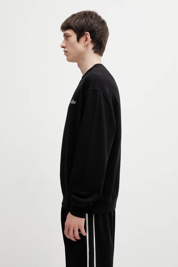 Carhartt WIP WIP Label Sweat sweatshirt cotton Men's I036346.89XX black SS26