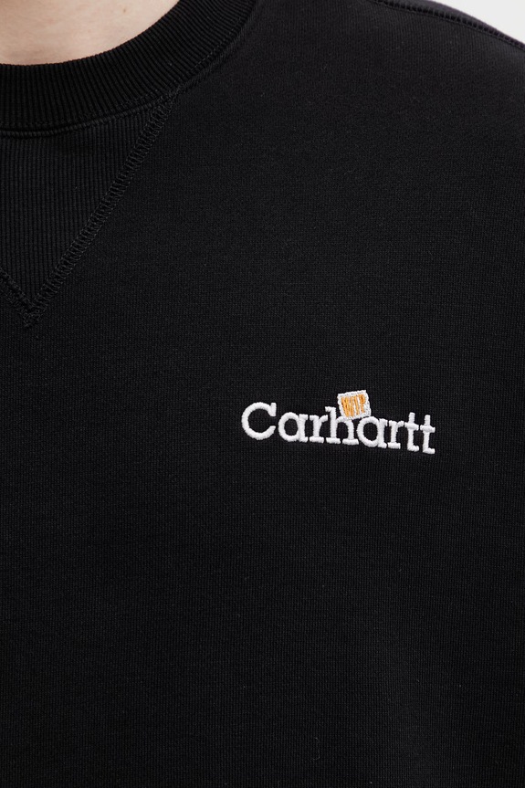 Carhartt WIP WIP Label Sweat sweatshirt cotton Men's black I036346.89XX