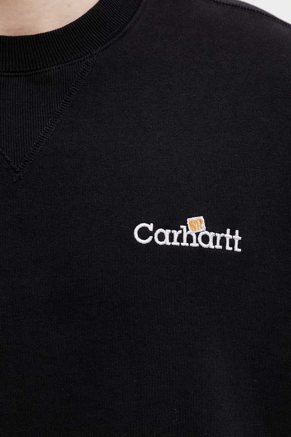 Carhartt WIP WIP Label Sweat sweatshirt cotton Men's black I036346.89XX