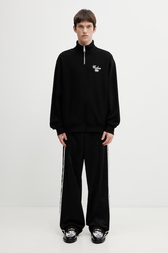 Carhartt WIP Longhand Half Zip Sweat Men's cotton sweatshirt I036372.0D2XX black