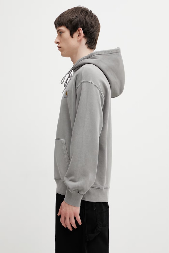Carhartt WIP Hooded Nelson Sweat Men's cotton hoodie I029963.2LRGD gray SS26